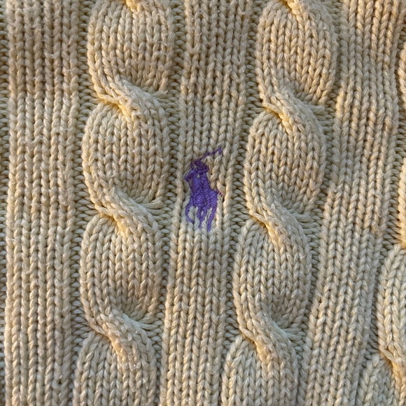 Ralph Lauren Yellow Cable Knit Sweater - Picture 3 of 4